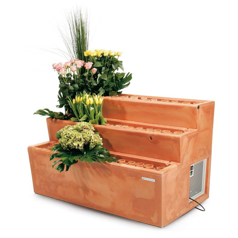 Espositore refrigerato Fior d'acqua, Set Espositivo: Set Gradone - TITANO, Optional: Standard