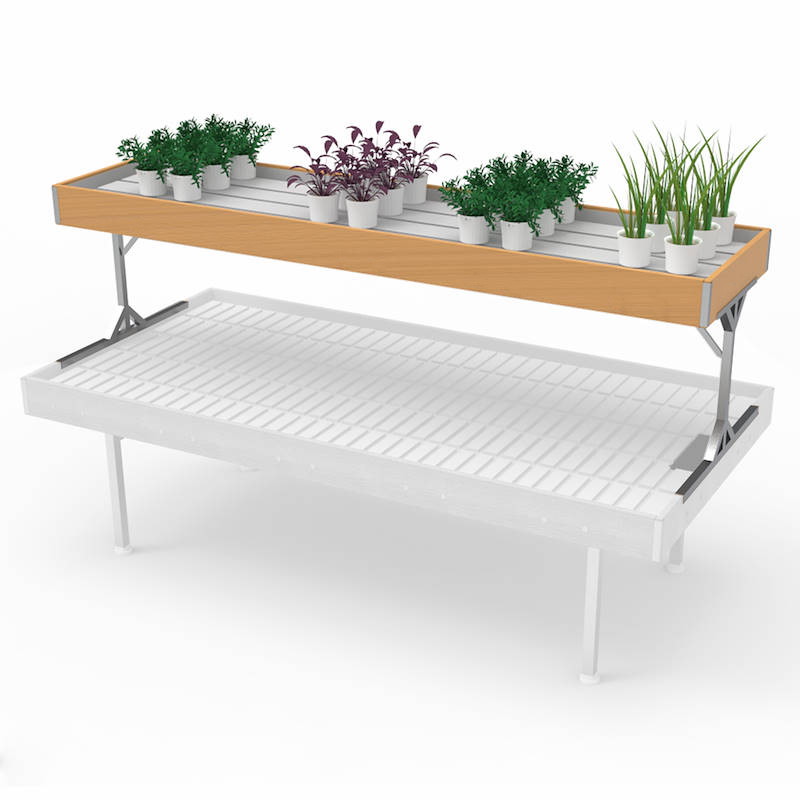 Top Bench / Mezzanine Wood line AMOR, Size: 690 x 2560 mm, Color: Natural Wood