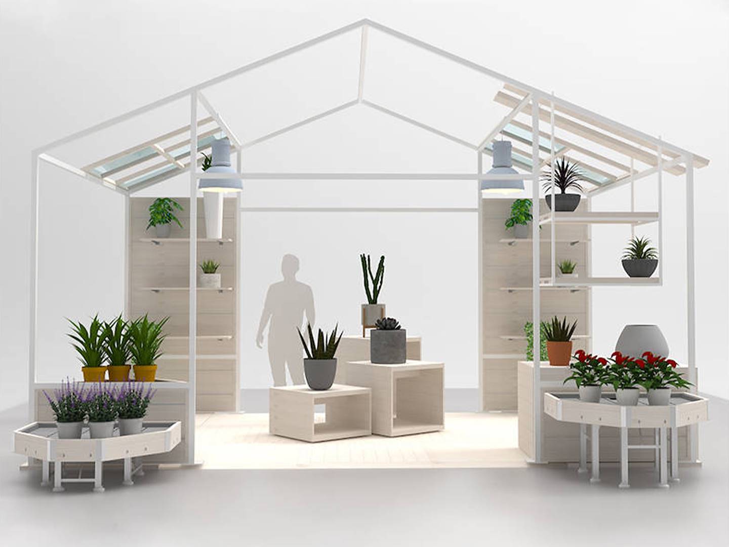 Format SERRA - Garden Center Identity, Colore: personalizzato, Optional: Serra solo struttura