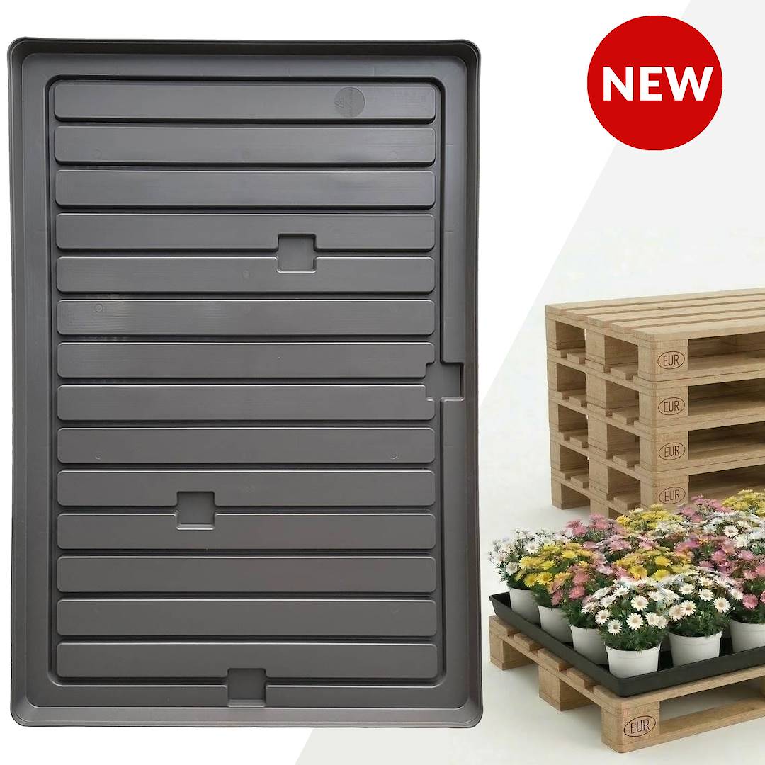 Vasca per Europallet con riserva d'acqua, Colore: grigio, Pacchetto: 21 pezzi