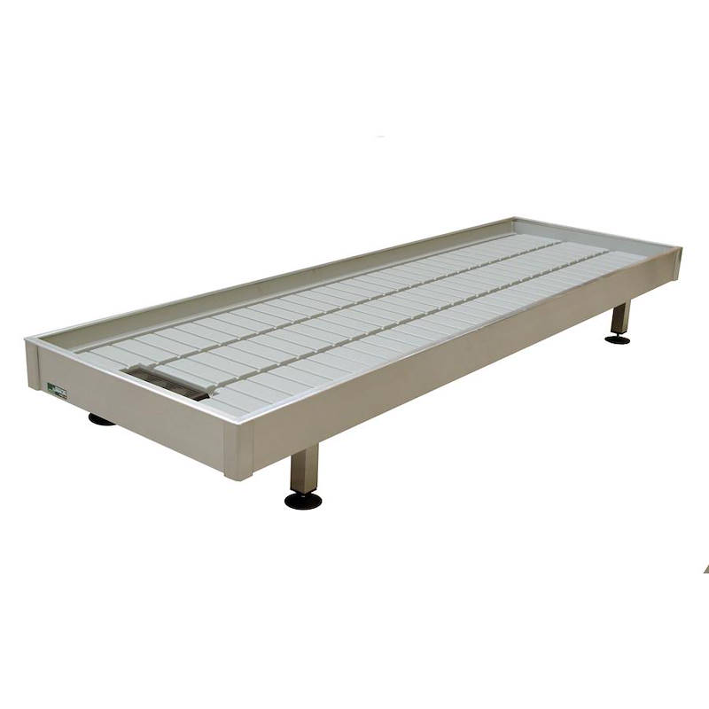 Aluminium bench 660 x 2065 mm, Height: h 550 mm, Box: 3 units
