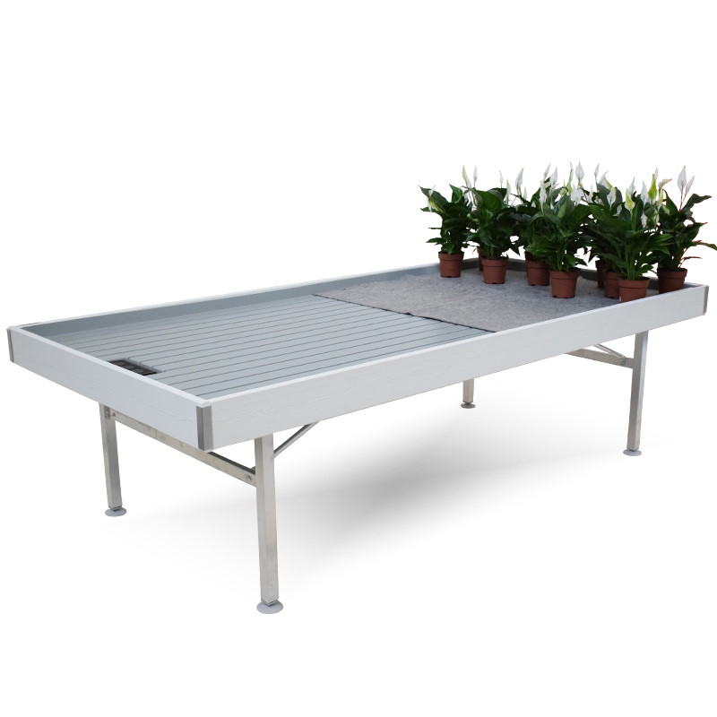 Bench, wood line AMOR, Size: 1060 mm x 2560 mm, Height: h 750 mm, Color: White wood, Box: 3 units