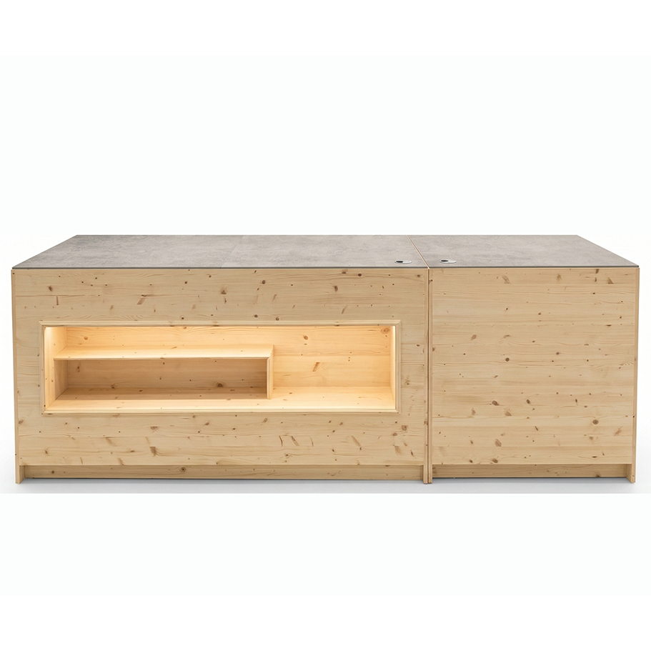 Área de confeccionamiento Línea Mara Verbena, Forma: Mostrador de empaquetado