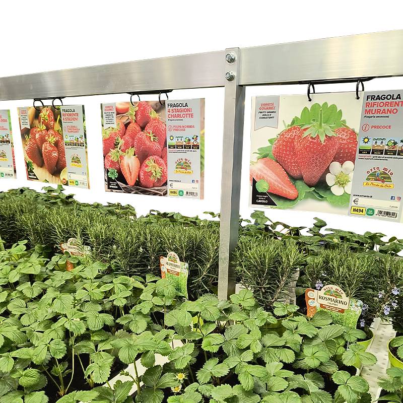 Barra porta fichas en aluminio, Dimensión: Largo 2530 mm, Paquete: 6 piezas