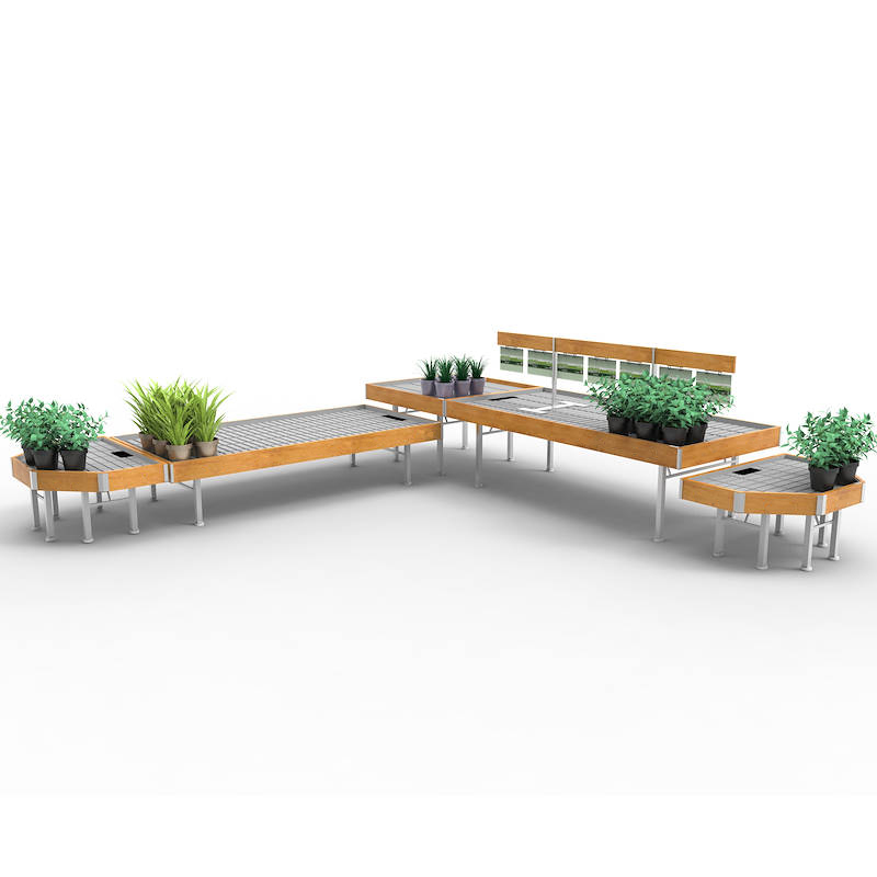 Set Corner Linea Legno AMOR, Colore: Legno naturale, Pacchetto: 4 Set