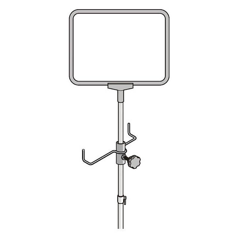 Kit porta sacchetti con porta prezzi telescopico in cornice uni A4