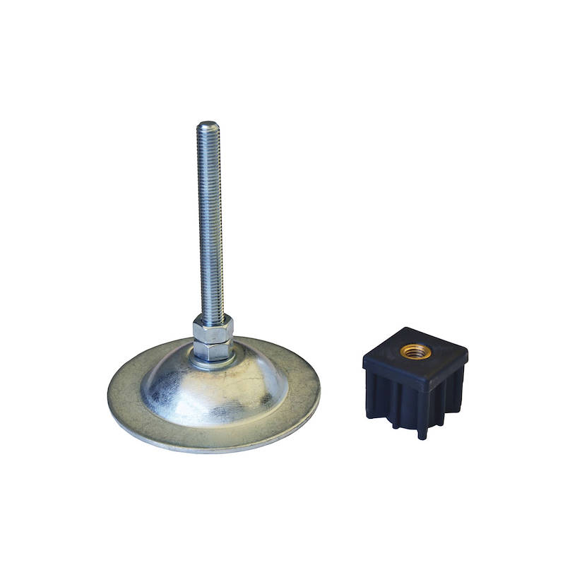 Pied orientable en acier pour tables