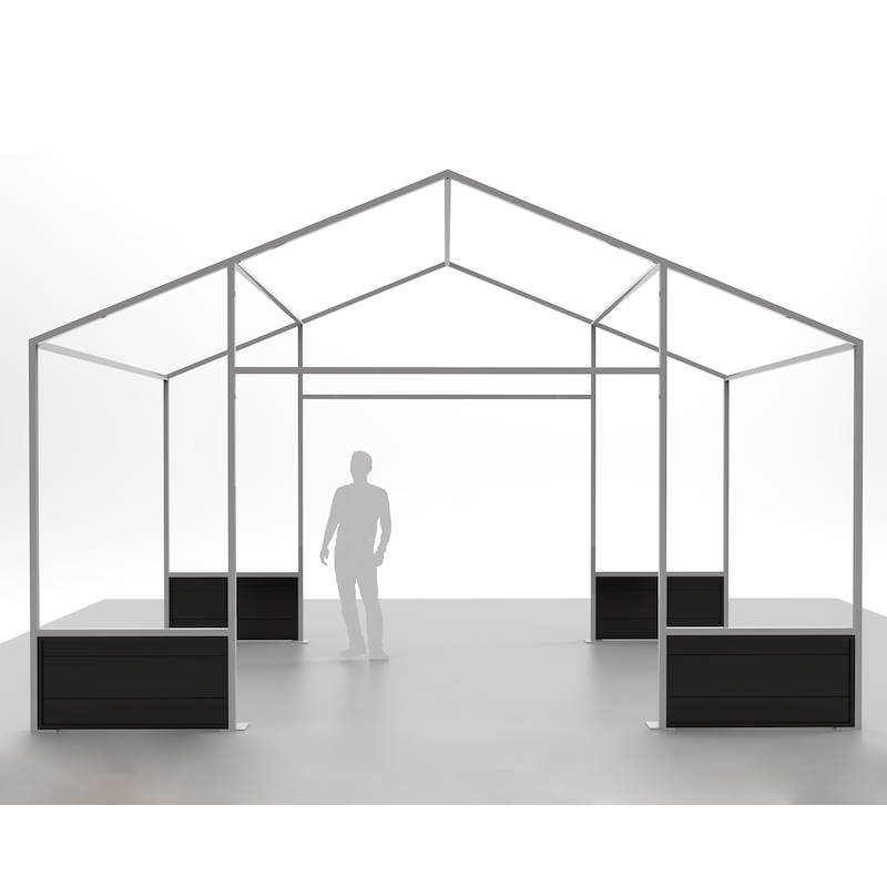 Das "Gewächshaus" Format - Garden Center Identity, Farbe: kunden, Optional: Gewächshausstruktur – ohne Aussteller