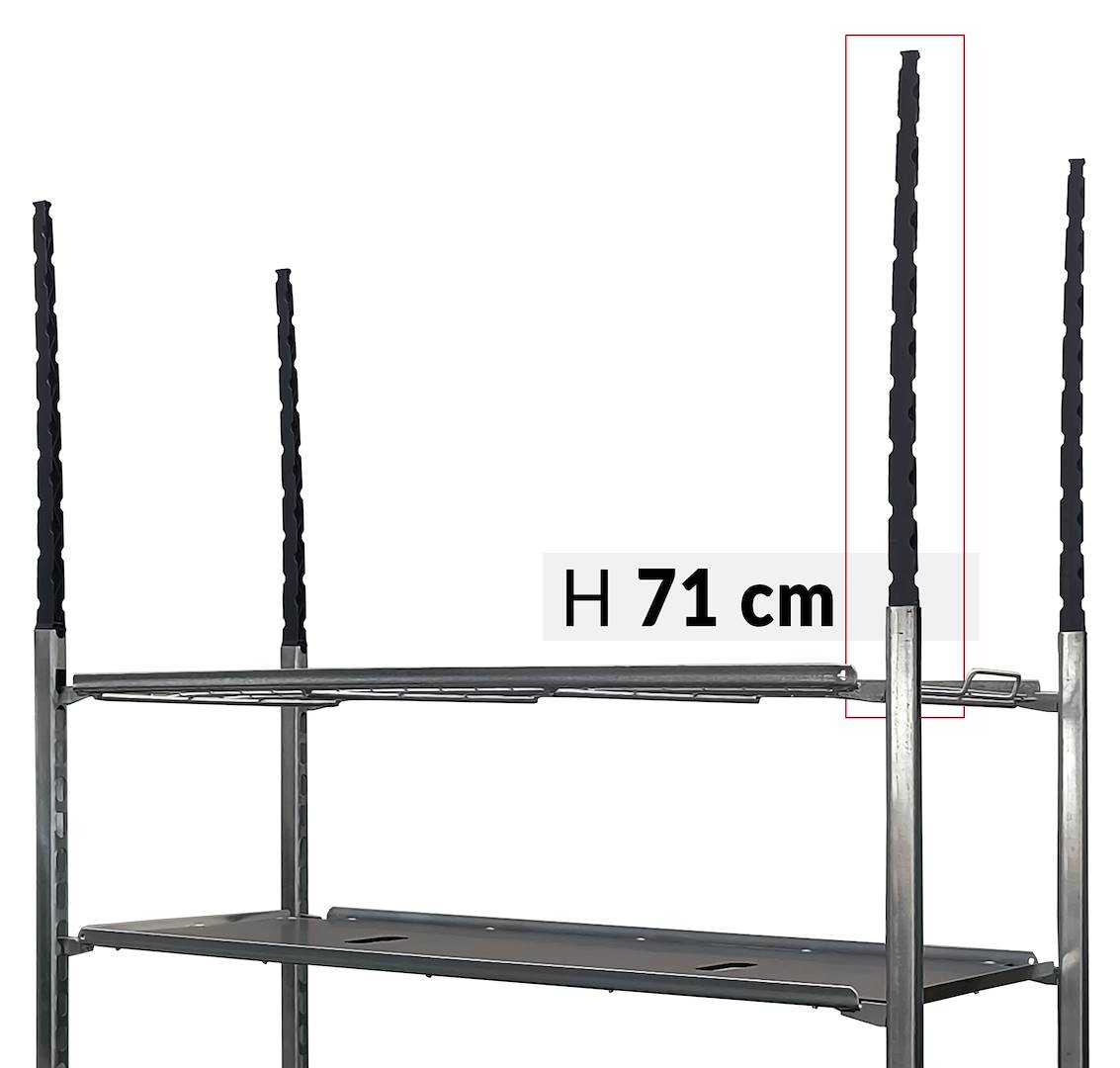 Estensione colonna in plastica da 71, 5 cm, Dimensione: 715 mm, Pacchetto: 340 pezzi