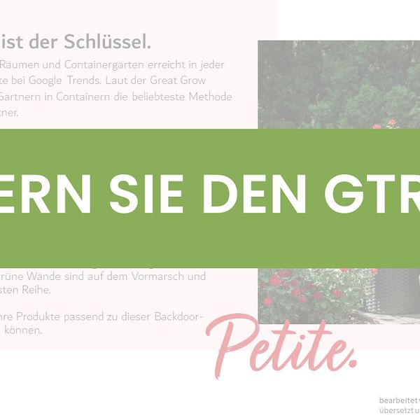 Garden Trends Report 2023 - Erster Teil