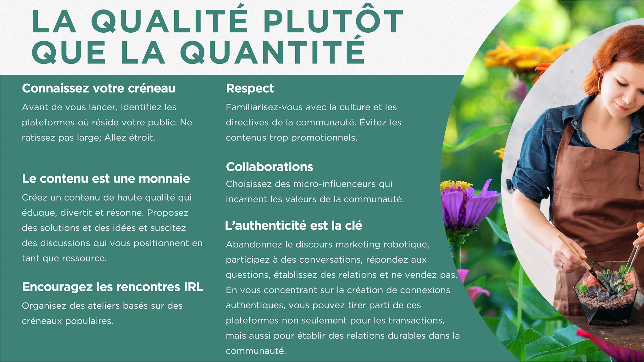 LA QUALITÉ PLUTÔT QUE LA QUANTITÉ - Page 11