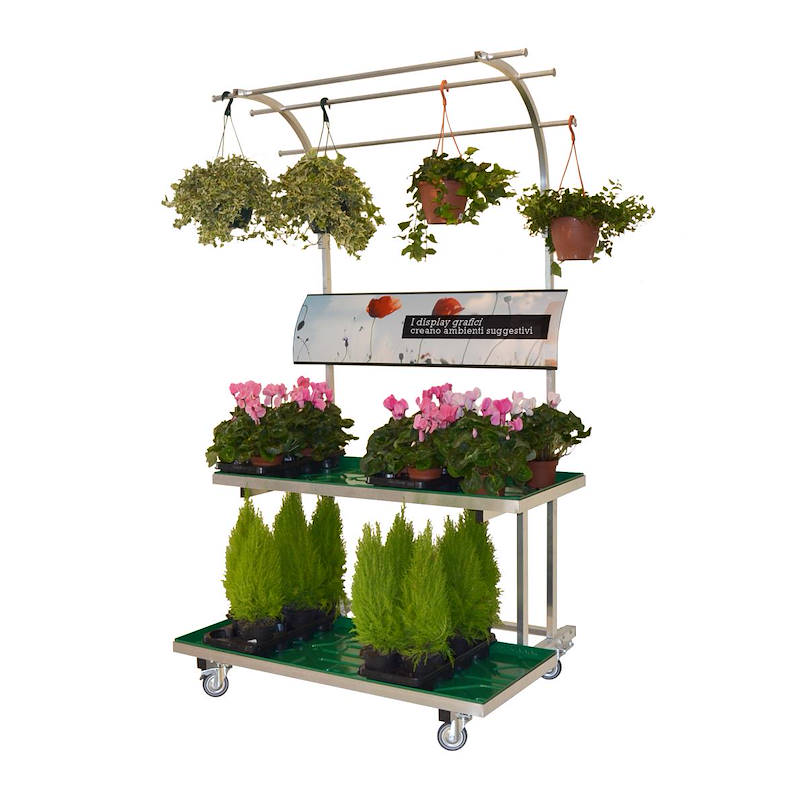 DC3 display completed with basket holder-graphic display-2 water trays