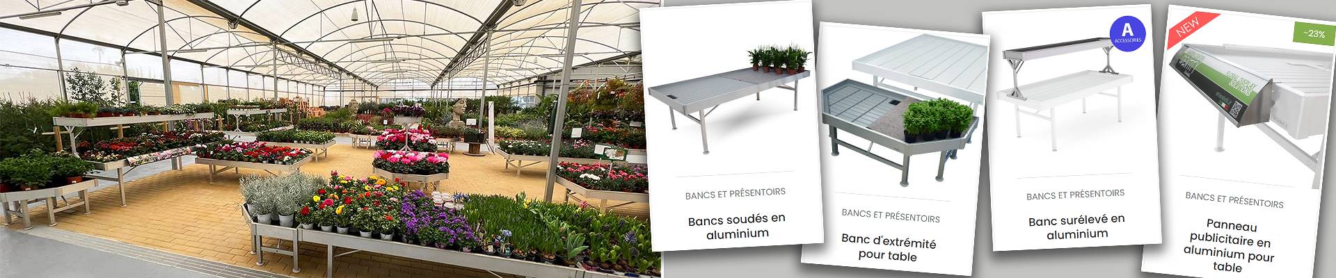 BANCS ET PRÉSENTOIRS