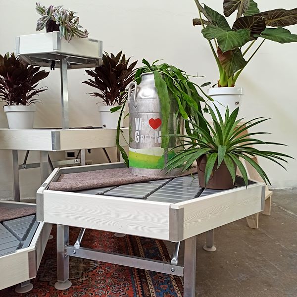 Sechseckiger Holztisch Linie Amor