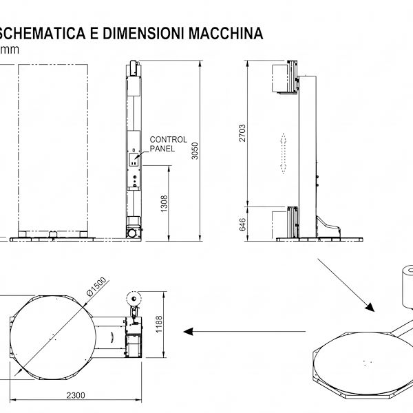 Macchina Avvolgitrice Automatica per Carrelli e Pallet