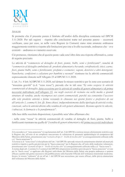 Aperture negozi di piante, fiori, bulbi e fertilizzanti nelle zone arancioni e rosse