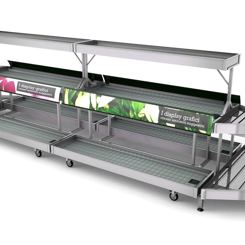 Bancale a isola 3 ripiani