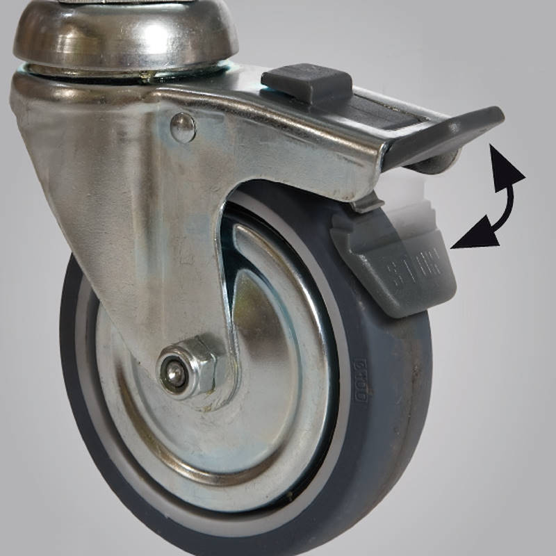 Bancale espositore in alluminio su ruote da assemblare