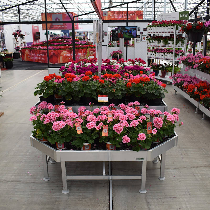 Cabecera en aluminio para mesas para plantas y flores