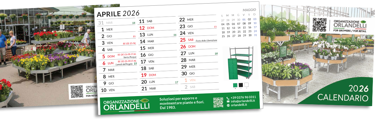 Calendario 2026 per la Floricoltura
