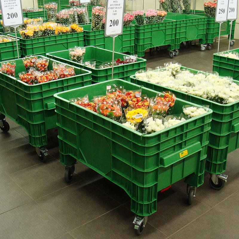 Carrito para flores cortadas