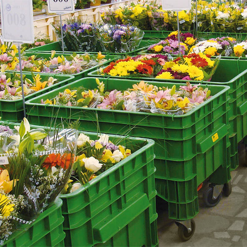 Carrito para flores cortadas