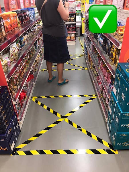 Distanziamento sociale nel punto vendita