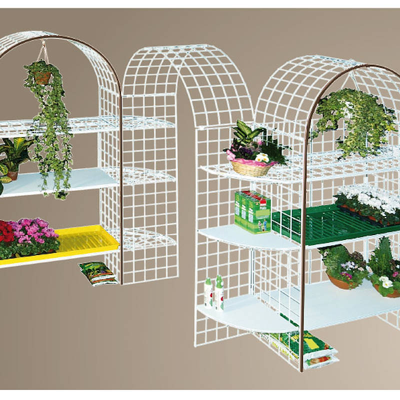 Estantería de parrilla modular con 2 repisas