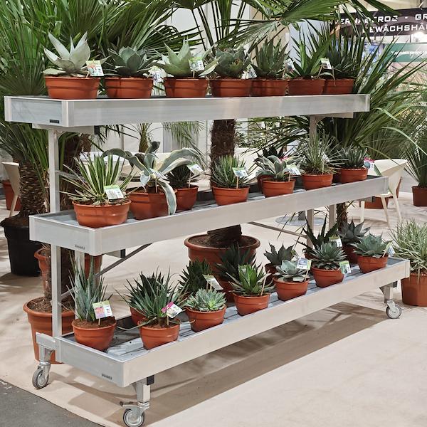 Banc en aluminium 3 étagères