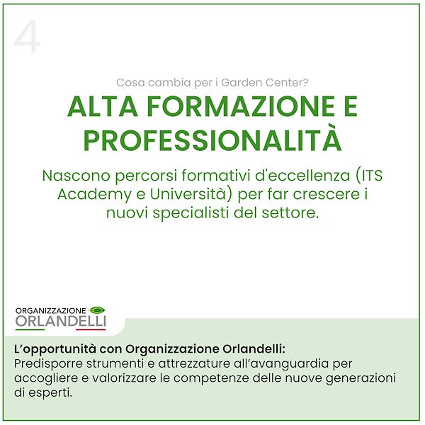 L’istituzione di percorsi formativi d’alto livello porta nuova linfa e alte professionalità nel settore.