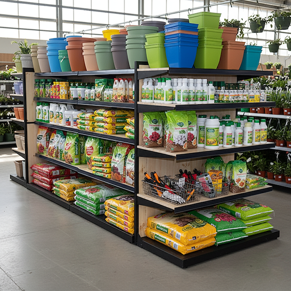 جندول من الخشب الطبيعي بإطار من الحديد الأسود، 360 × 120 × ارتفاع 150 سم