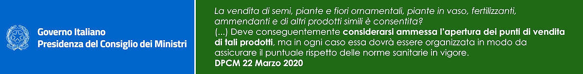 I Garden Center possono tenere aperto