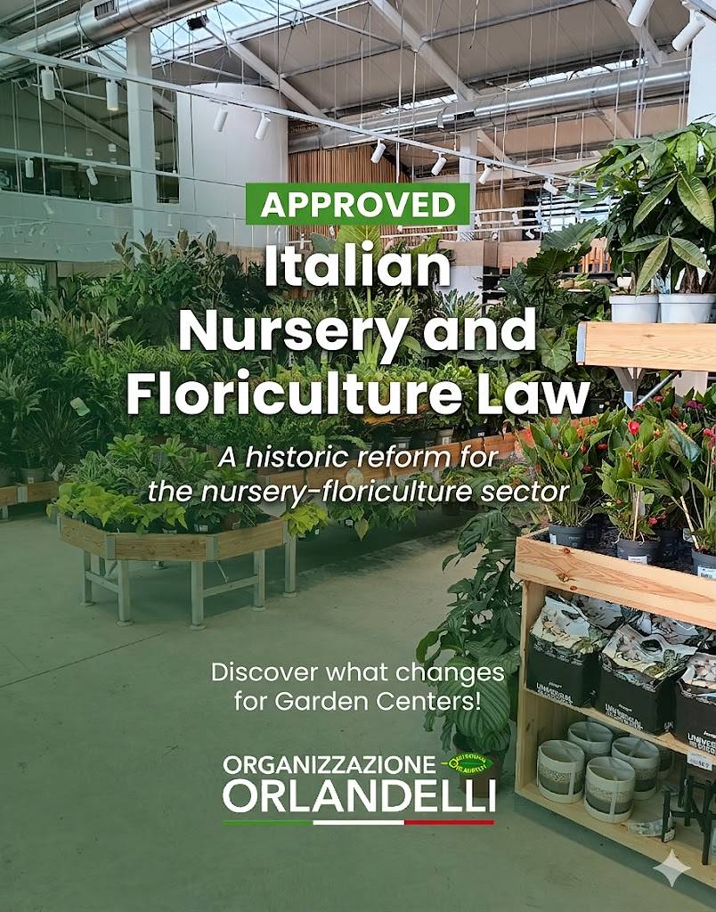 The new law on Italian floriculture and garden centers.