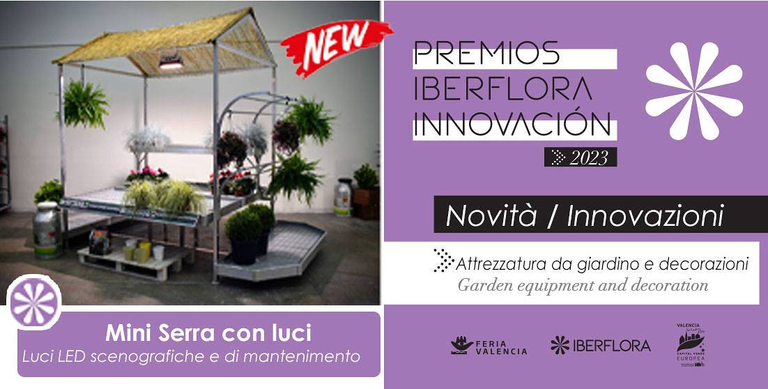 Mini serra con luci - Novità Iberflora Innovation Awards 2023