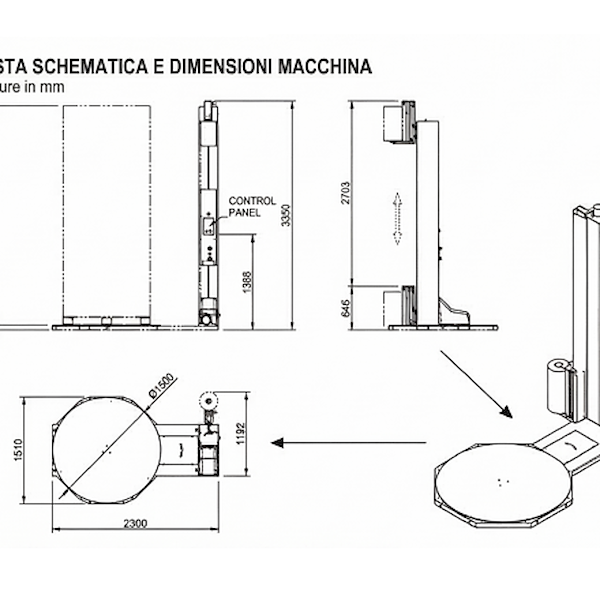 Macchina Avvolgitrice Automatica per Carrelli e Pallet