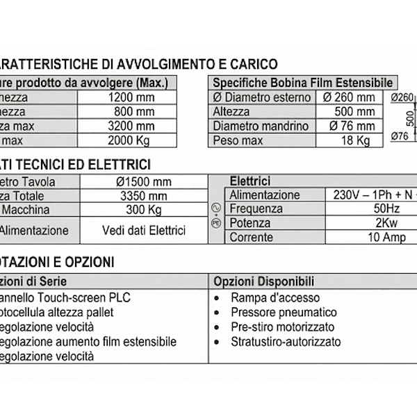 Macchina Avvolgitrice Automatica per Carrelli e Pallet