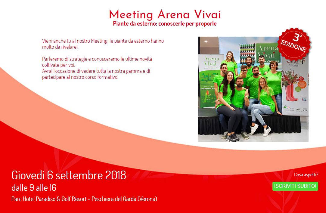 Meeting Arena Vivai - Piante da esterno: conoscerle per proporle