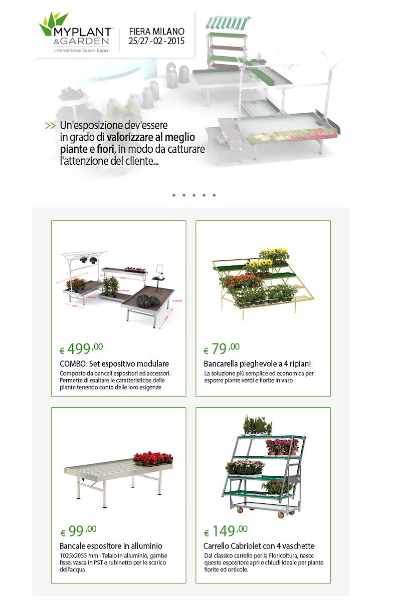 MyPlant & Garden Milano: noleggio display per piante e fiori