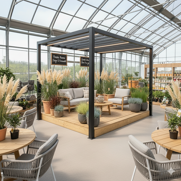 Plateforme d'exposition en bois naturel