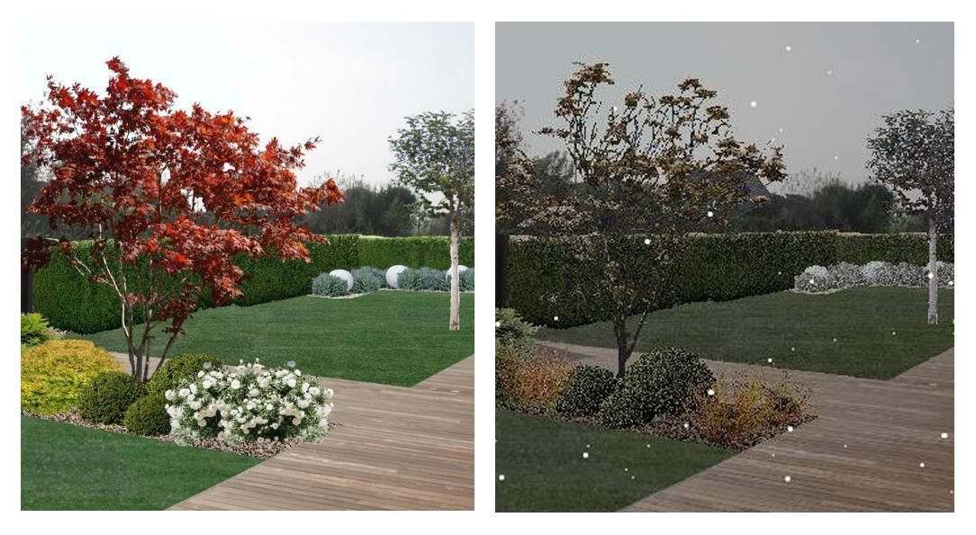 Po Landscape - Est-il possible de voir un projet jardin lors des differentes saisons?