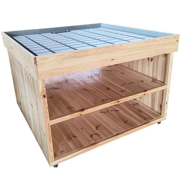 Wood podium with water tray