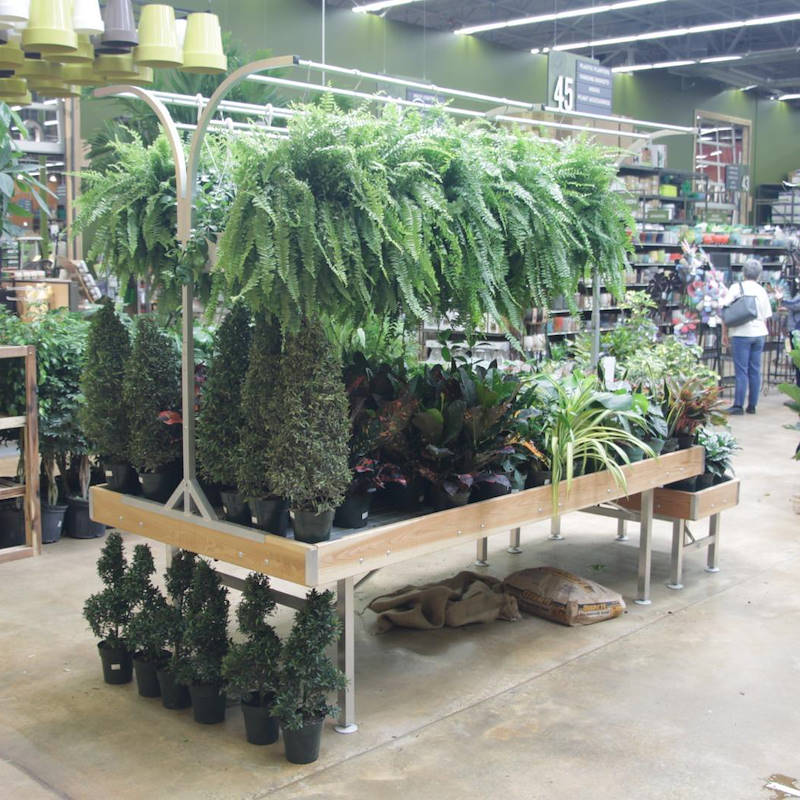 Portacestas para mesa isla 3 baldas