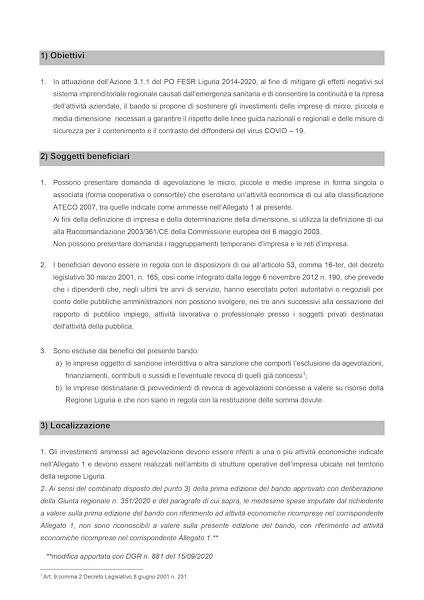 Regione Liguria: BANDO A FAVORE DELLE MICRO, PICCOLE E MEDIE IMPRESE