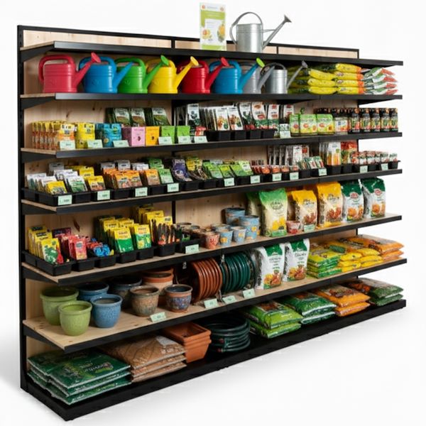Estantería en madera con repisas móviles