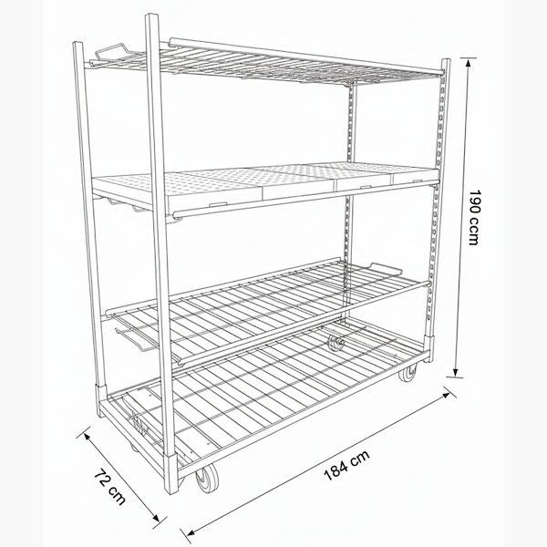 Carrello a griglia HortiPro