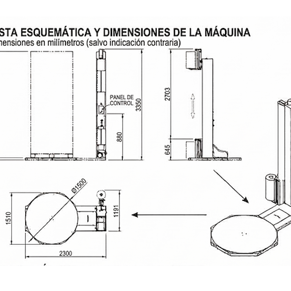 Máquina envolvedora automática