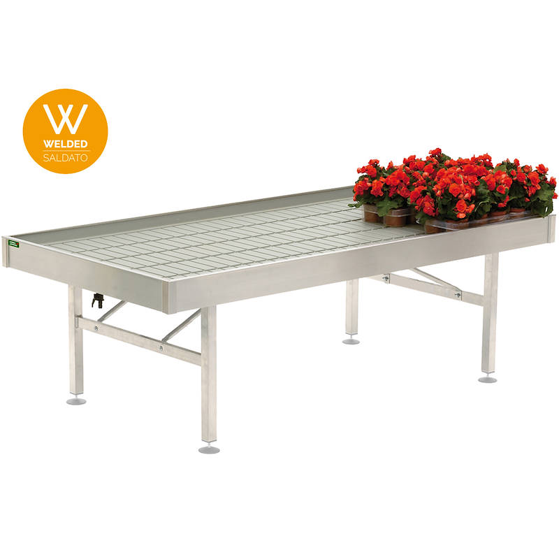 Welded aluminium bench